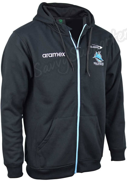 Cronulla Sharks 2024 NRL Mens Full Zip Fleece Hoodie
