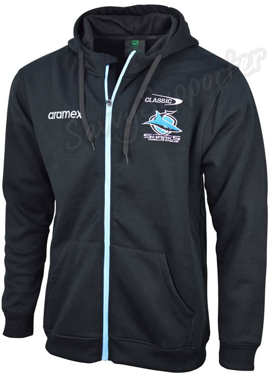 Cronulla Sharks 2024 NRL Mens Full Zip Fleece Hoodie