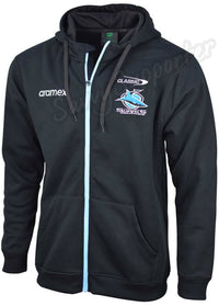 Cronulla Sharks 2024 NRL Mens Full Zip Fleece Hoodie
