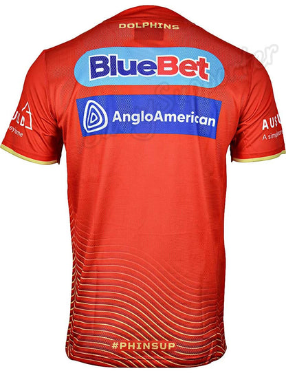 Redcliffe Dolphins 2024 NRL Mens Red Training Shirt