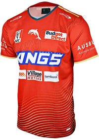 Redcliffe Dolphins 2024 NRL Mens Red Training Shirt