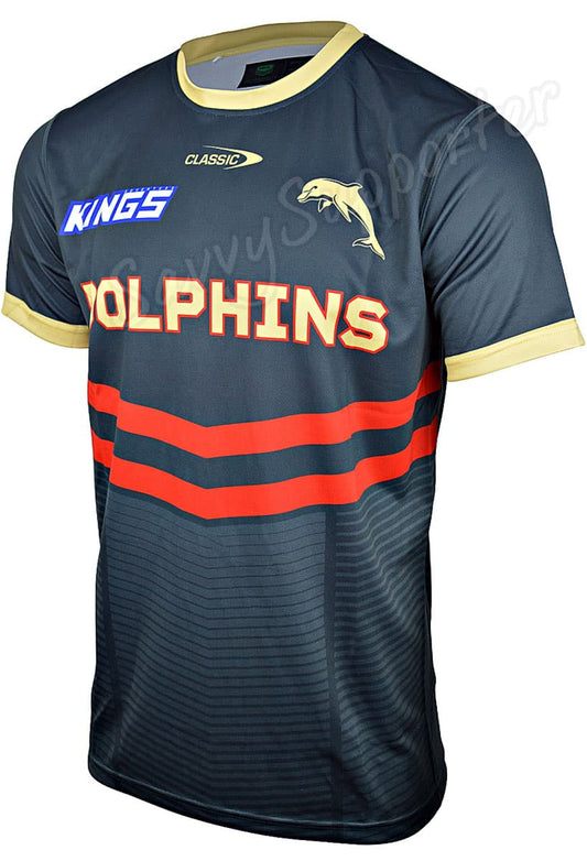 Redcliffe Dolphins 2024 NRL Mens Warm Up Shirt