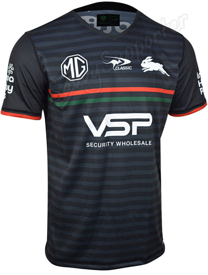South Sydney Rabbitohs 2024 NRL Mens Black Training Shirt