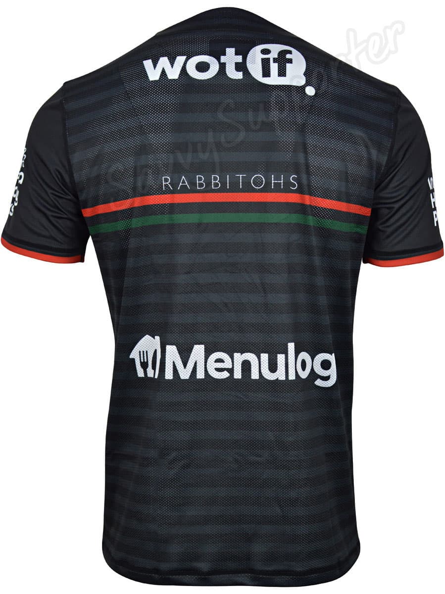 South Sydney Rabbitohs 2024 NRL Mens Black Training Shirt
