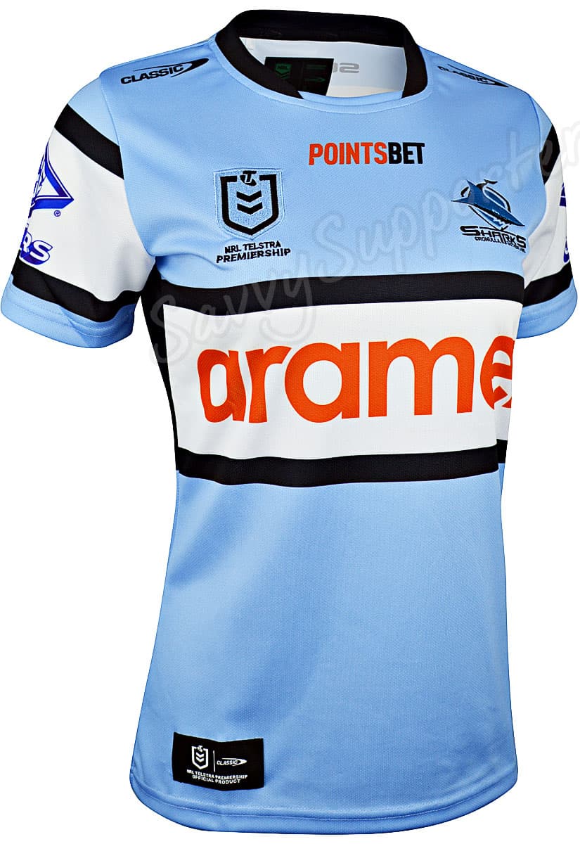 Cronulla Sharks 2024 NRL Ladies Home Jersey
