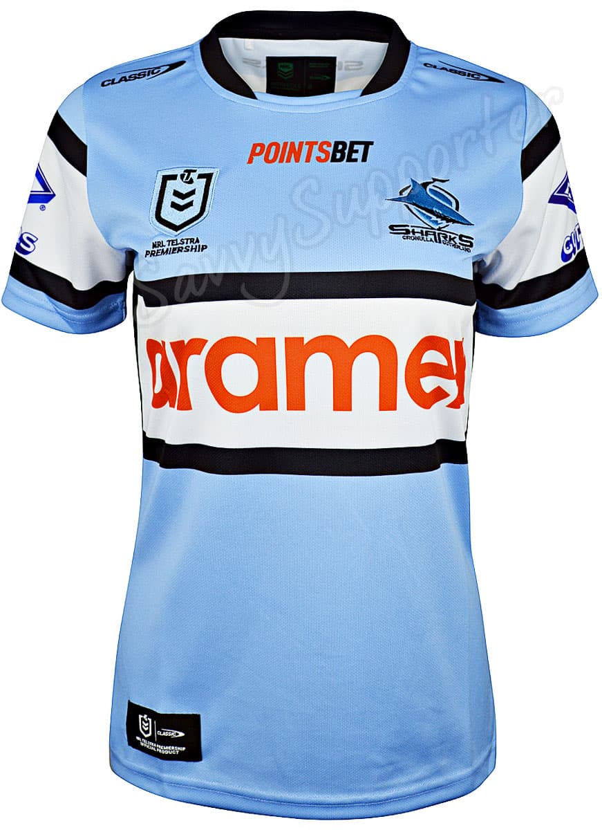 Cronulla Sharks 2024 NRL Ladies Home Jersey