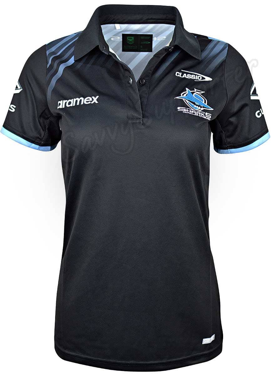 Cronulla Sharks 2024 NRL Ladies Media Polo Shirt