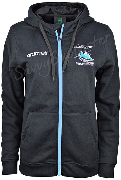 Cronulla Sharks 2024 NRL Ladies Full Zip Hoodie