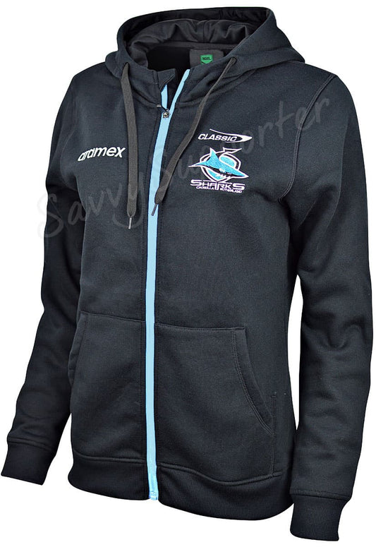 Cronulla Sharks 2024 NRL Ladies Full Zip Hoodie