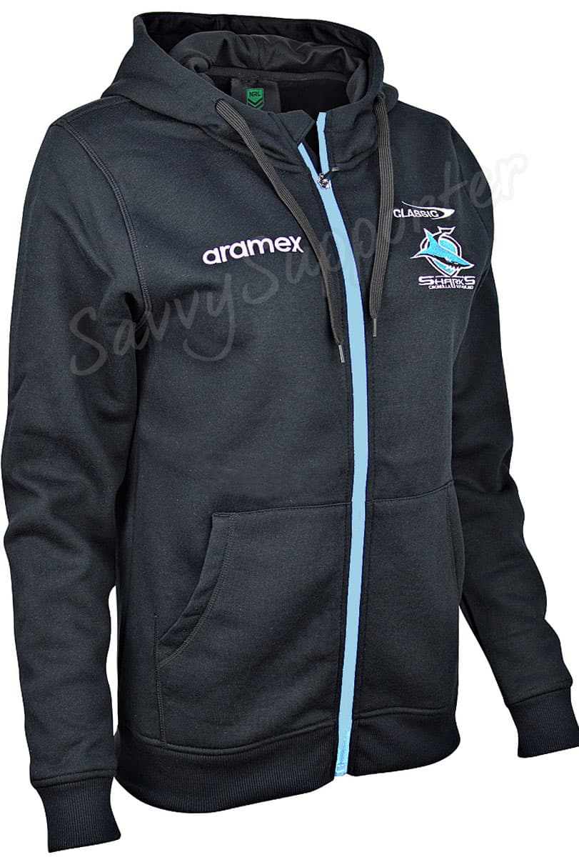 Cronulla Sharks 2024 NRL Ladies Full Zip Hoodie