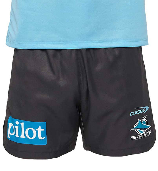 Cronulla Sharks 2024 NRL Mens Training Shorts Zipper