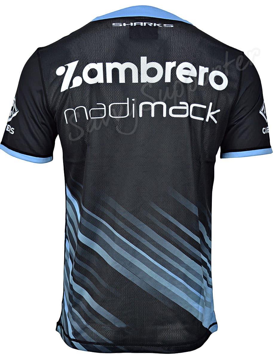 Cronulla Sharks 2024 NRL Mens Black Training Shirt