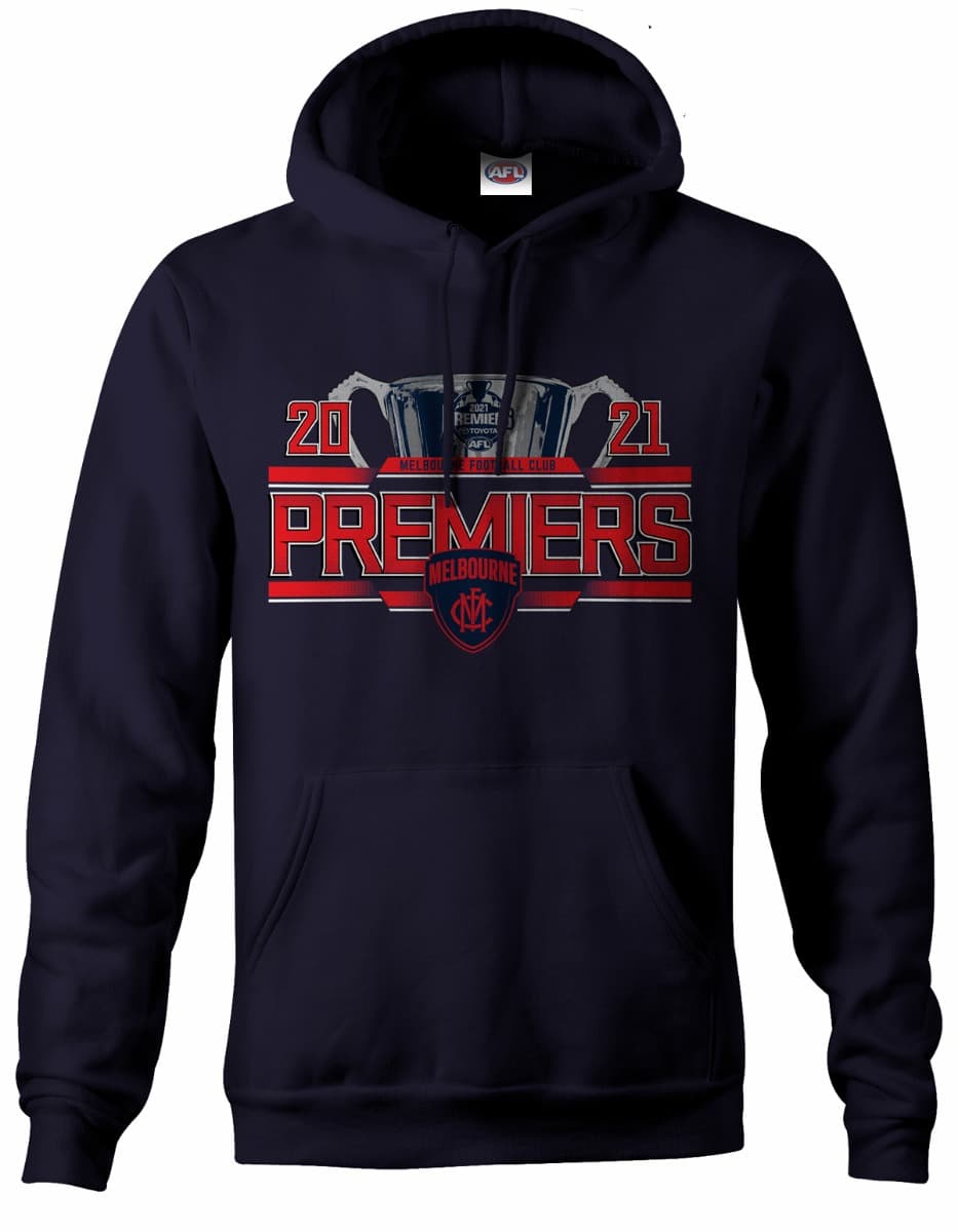 Melbourne Demons 2021 AFL Mens Navy Premiers Hood