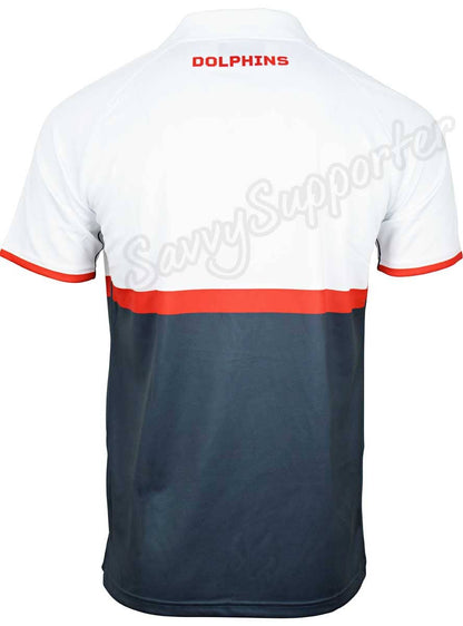 Redcliffe Dolphins 2024 NRL Mens White Media Polo Shirt