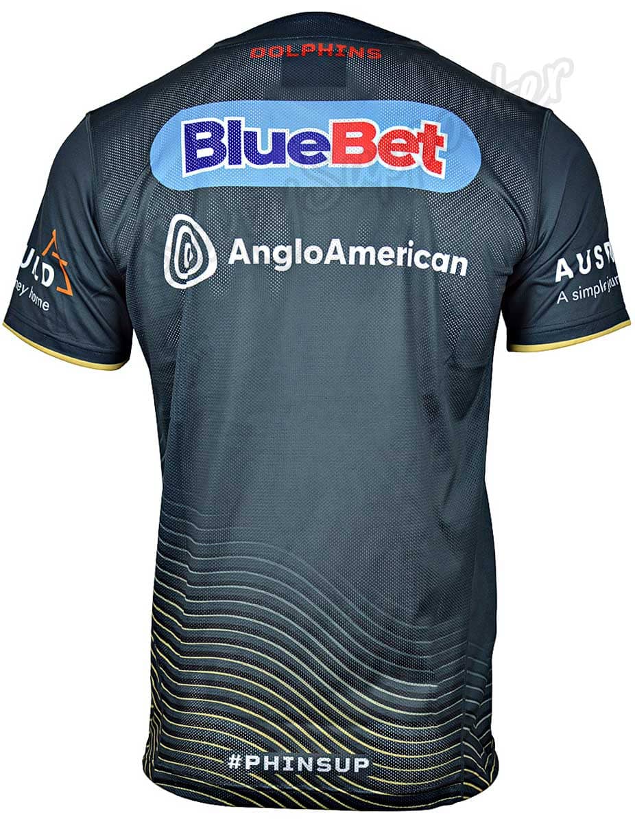 Redcliffe Dolphins 2024 NRL Mens Charcoal Training Shirt