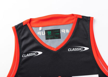 Redcliffe Dolphins 2025 NRL Mens Black Training Singlet