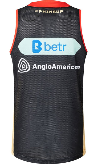 Redcliffe Dolphins 2025 NRL Mens Black Training Singlet