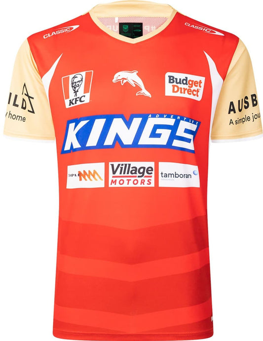 Redcliffe Dolphins 2025 NRL Mens Red Training Shirt
