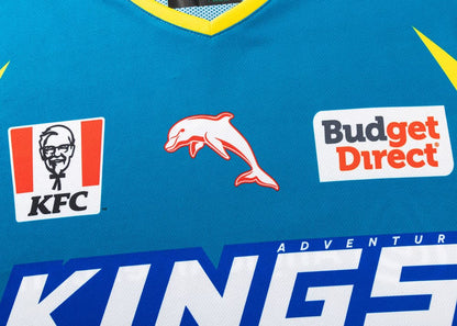 Redcliffe Dolphins 2025 NRL Mens Teal Training Shirt