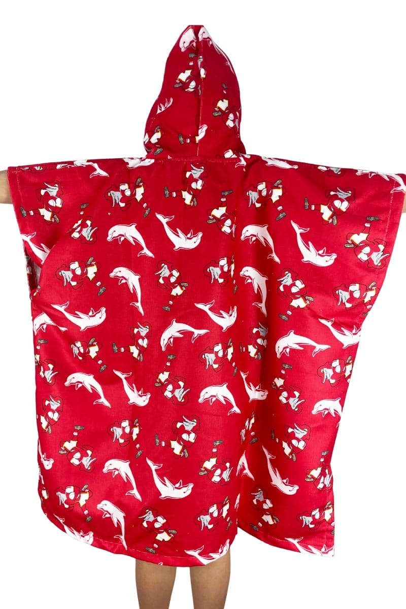 Redcliffe Dolphins NRL Kids Hooded Beach Towel