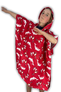 Redcliffe Dolphins NRL Kids Hooded Beach Towel