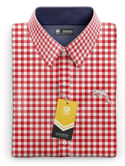 Redcliffe Dolphins NRL Mens Dawson Business Shirt