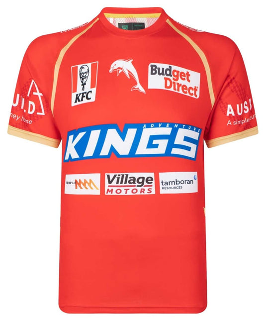 Redcliffe Dolphins 2023 NRL Mens Red Coaches Training Shirt