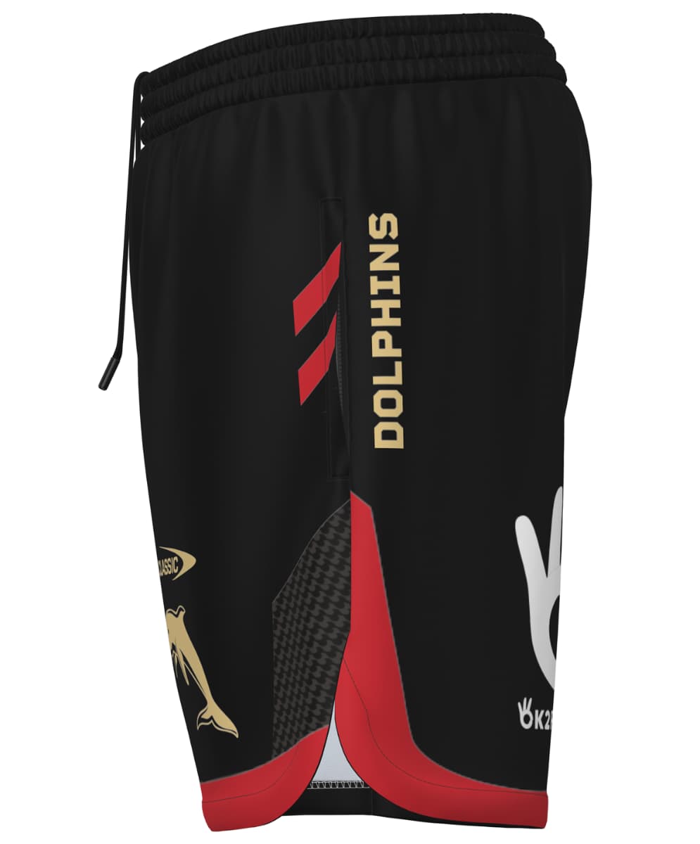 Redcliffe Dolphins 2023 NRL Mens Zip Training Shorts