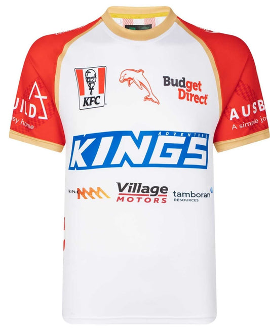 Redcliffe Dolphins 2023 NRL Mens White Training Shirt