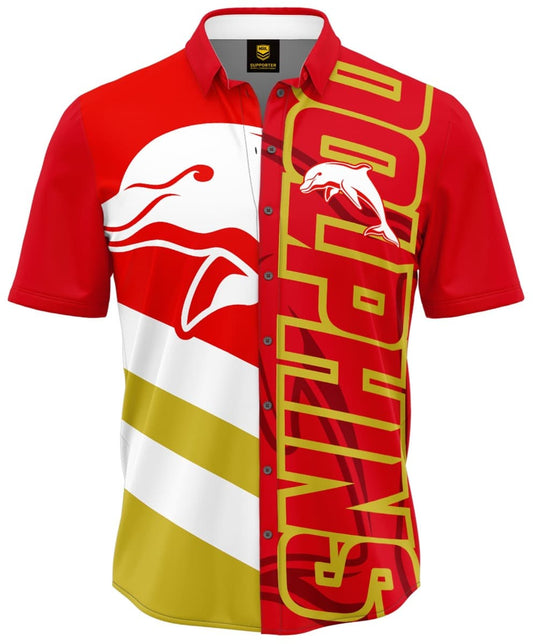 Redcliffe Dolphins NRL Mens Showtime Party Shirt