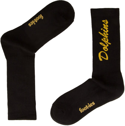 Dolphins 2026 NRL Mens Black Sneaker Sock 2 Pack Size 8-13 Mens