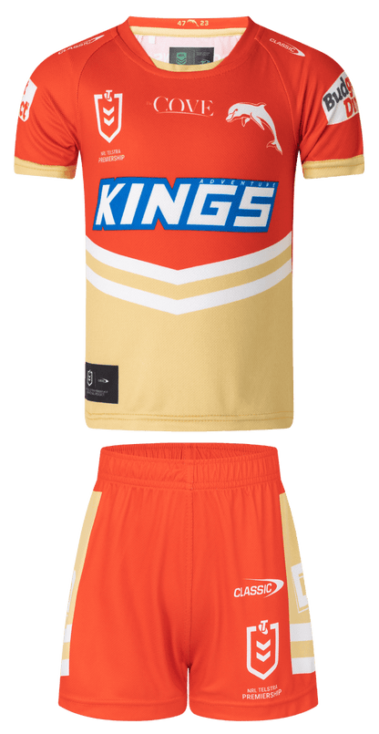 Redcliffe Dolphins 2023 NRL Toddler Home Jersey + Shorts