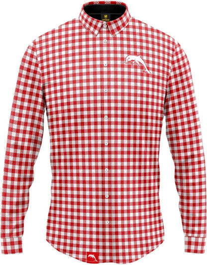 Redcliffe Dolphins NRL Mens Dawson Business Shirt