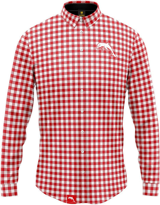 Redcliffe Dolphins NRL Mens Dawson Business Shirt