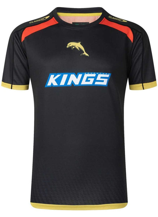 Redcliffe Dolphins NRL Mens Black Training Shirt