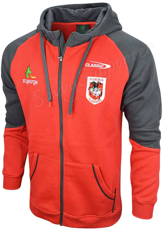 St George Dragons NRL Mens Full Zip Hoodie