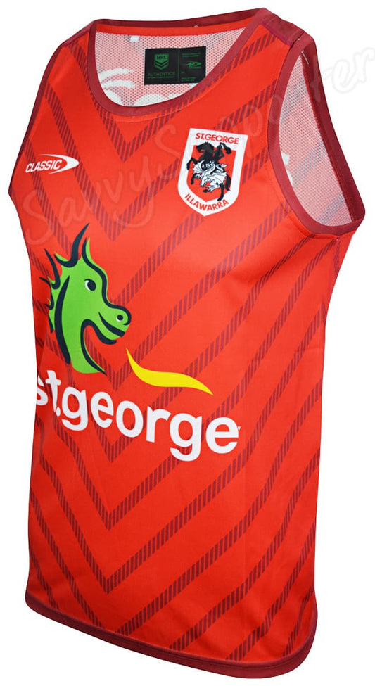 St George Dragons NRL Mens Red Training Singlet
