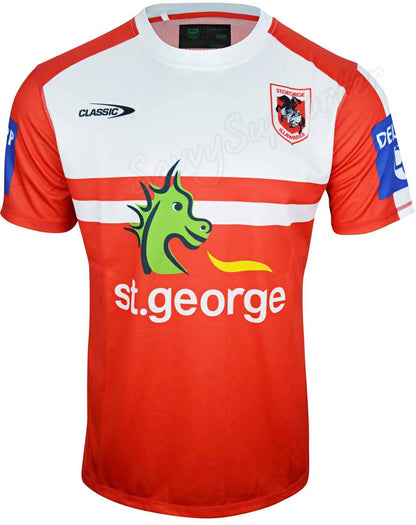 St George Dragons NRL Mens Red / White Training Shirt
