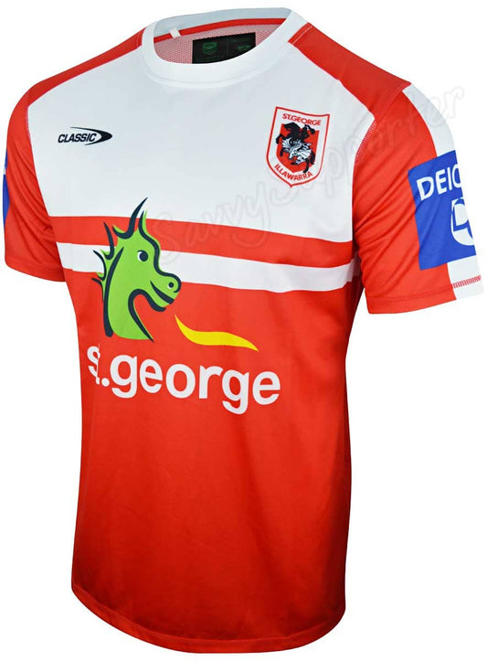 St George Dragons NRL Mens Red / White Training Shirt