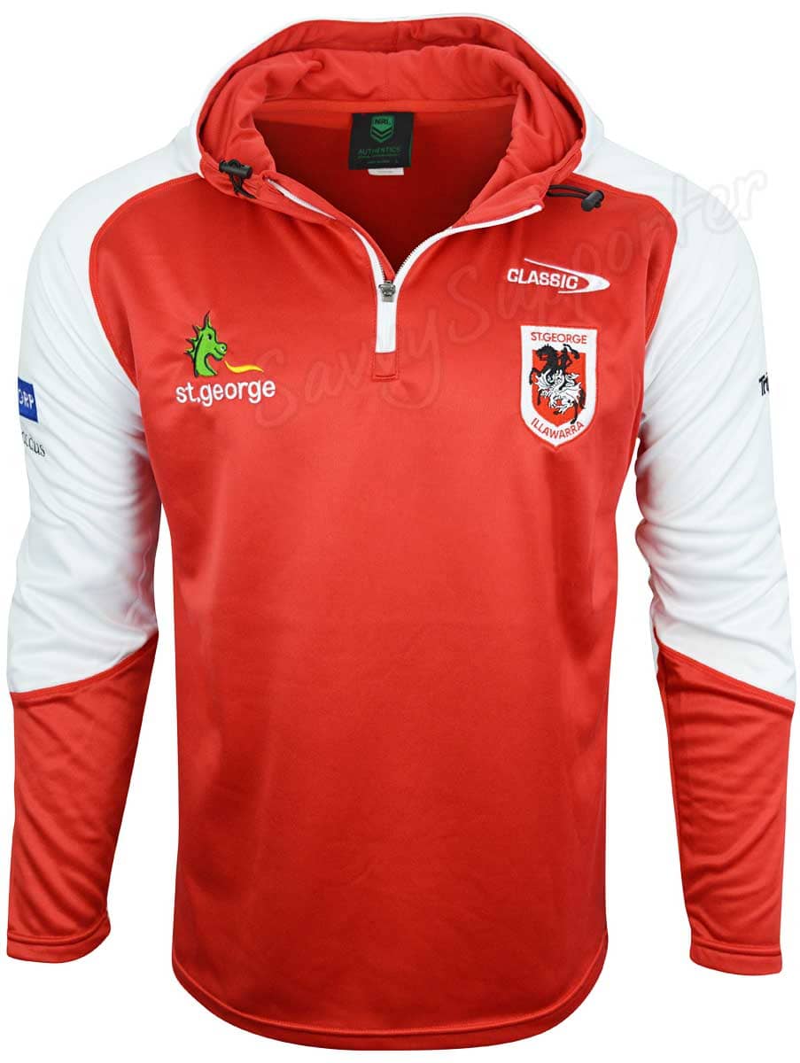 St George Dragons NRL Mens 1/4 Zip Hoodie