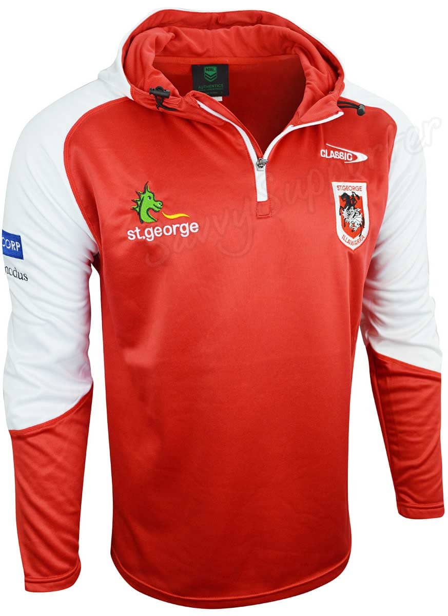 St George Dragons NRL Mens 1/4 Zip Hoodie