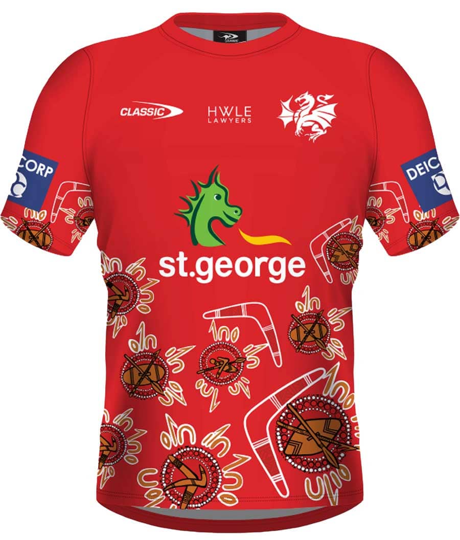 St George Dragons 2023 NRL Mens Indigenous Training Shirt