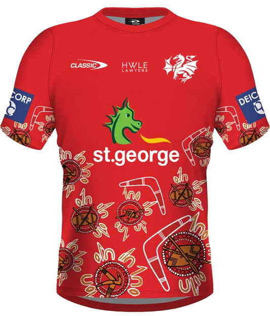 St George Dragons 2023 NRL Mens Indigenous Training Shirt