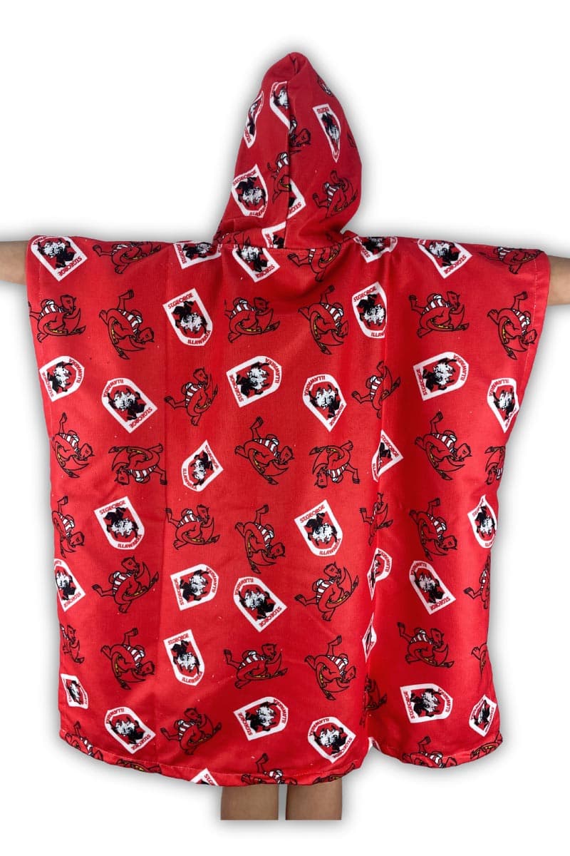 St George Dragons NRL Kids Hooded Beach Towel