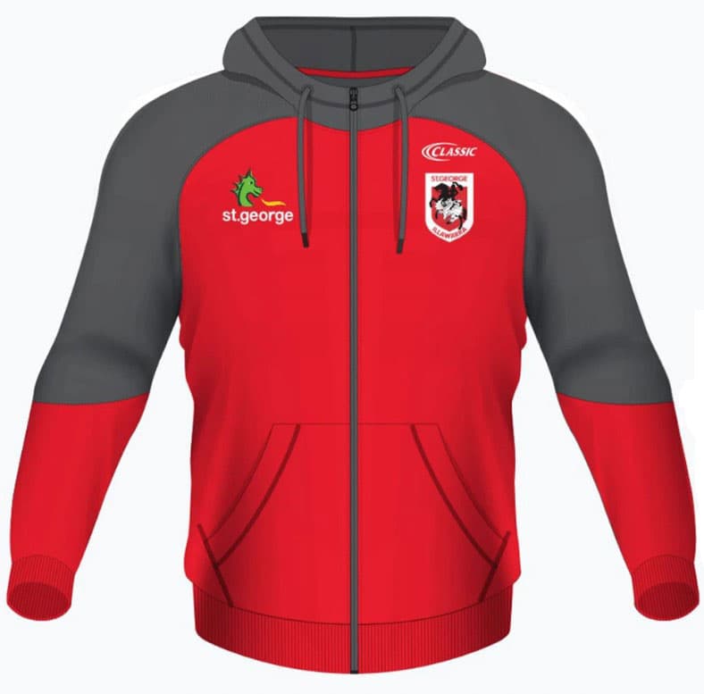 St George Dragons NRL Mens Full Zip Hoodie