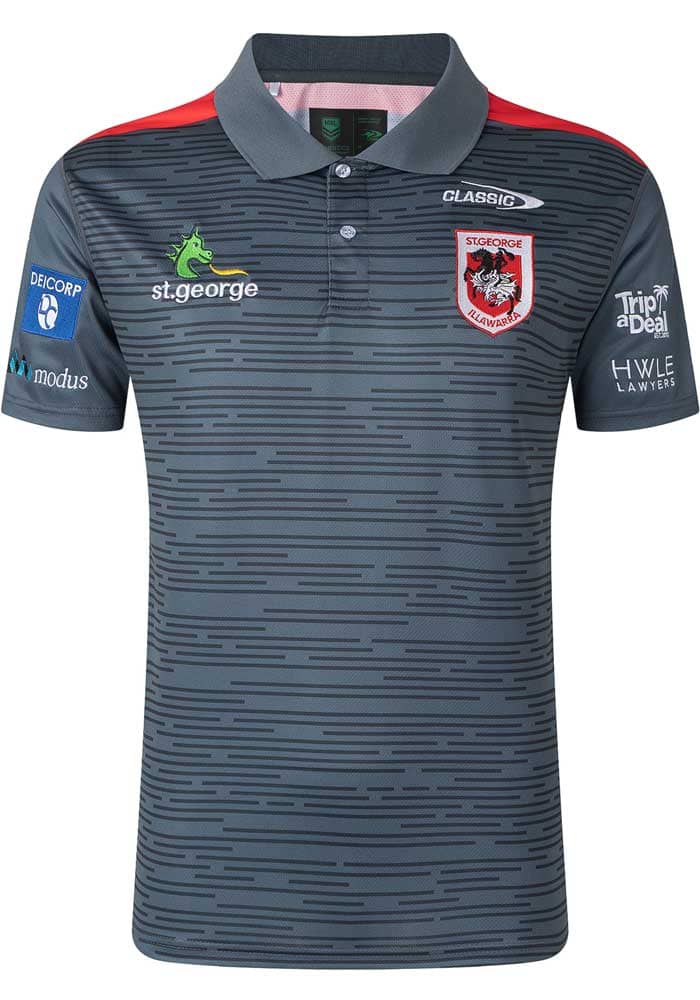 St George Dragons Classic NRL Mens Media Polo Shirt