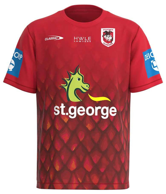 St George Dragons 2023 NRL Mens Warm Up Tee