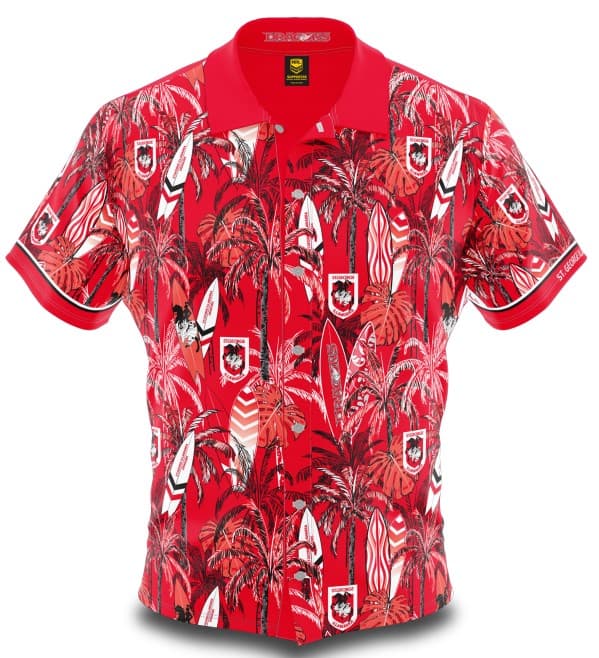 St George Dragons Mens NRL Hawaiian Shirt