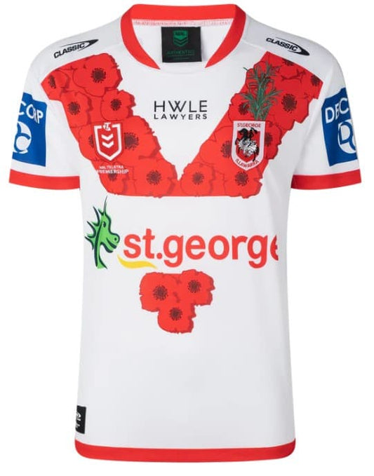 St George Dragons Dragons Classic NRL Mens Anzac Jersey