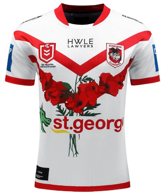 St George Dragons 2024 NRL Mens Anzac Jersey